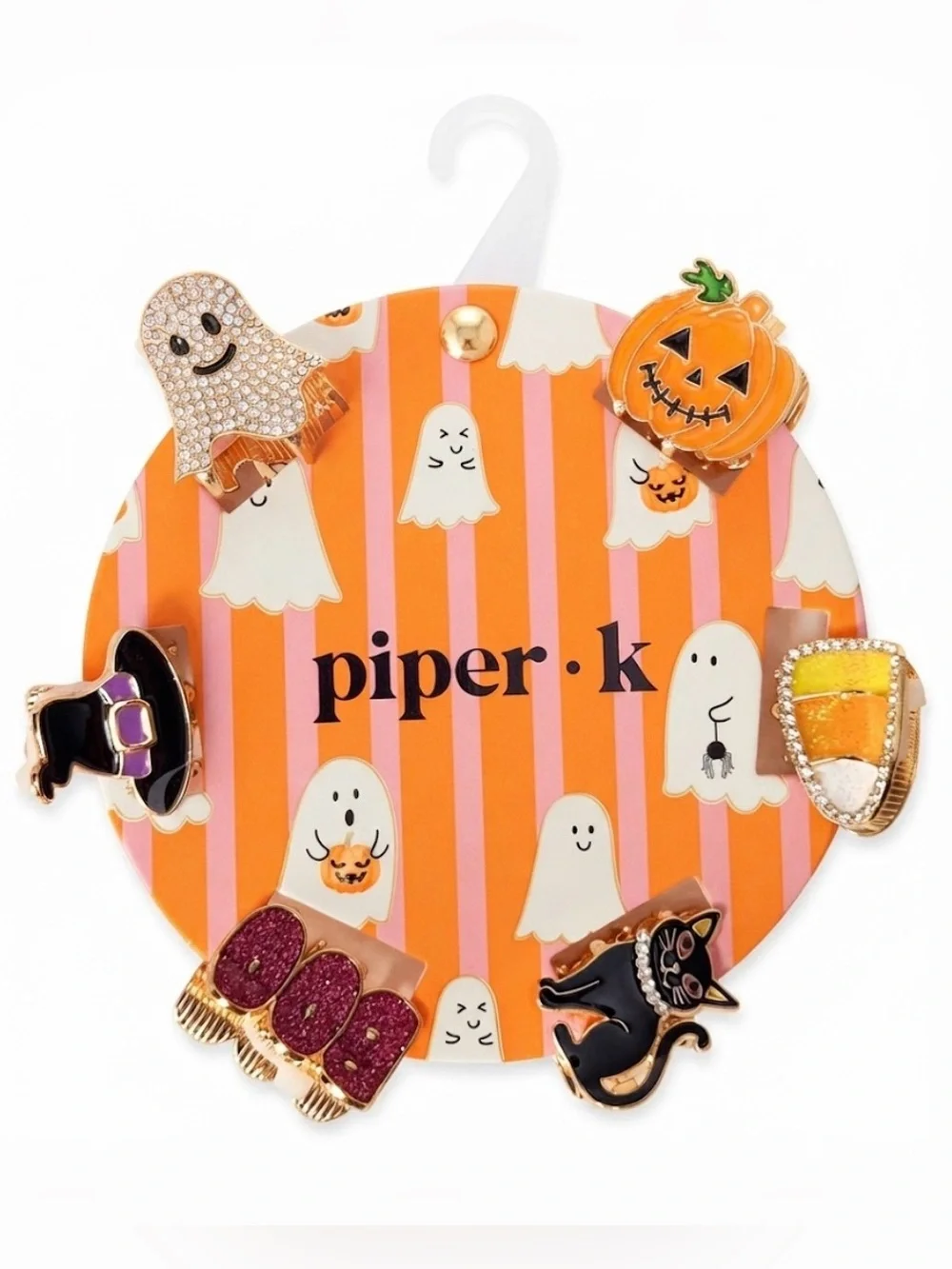 NWT ⚜️🖤⚜️ Piper K Adorable Halloween Mini Metal Hair Claw Clips Set of 6
